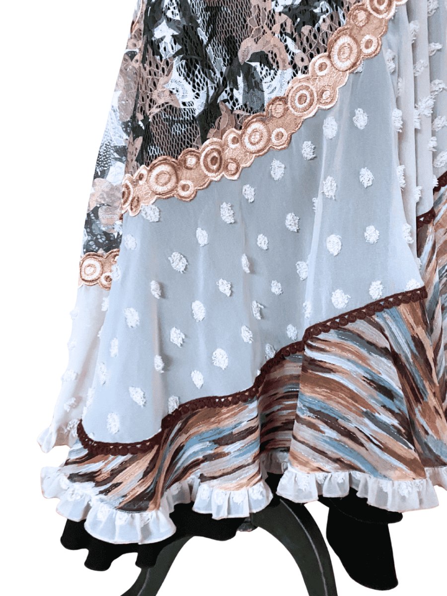 画像3: 《即納品》ラップファルダ、ベージュ系、1点もの♪ (3)