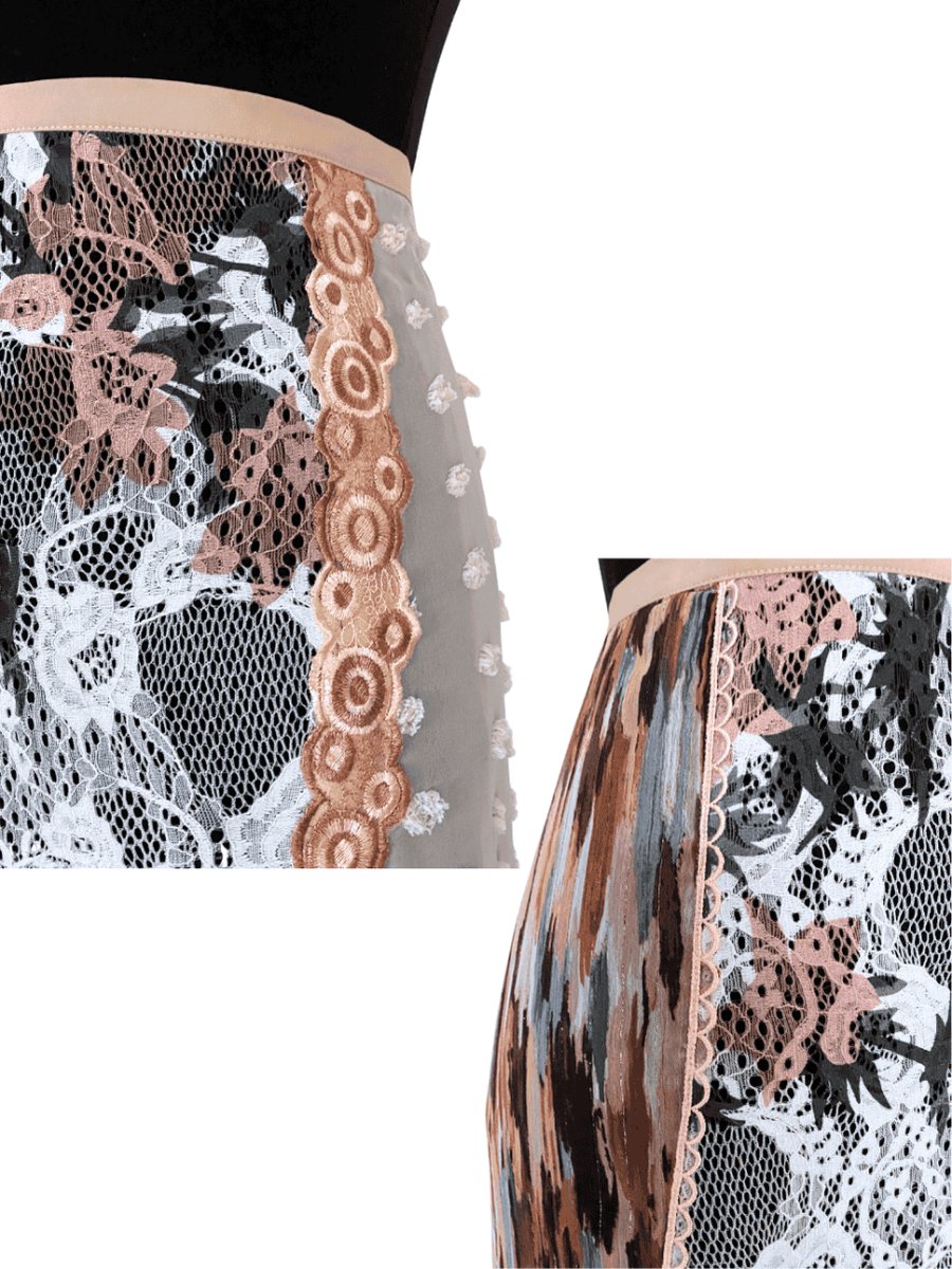 画像5: 《即納品》ラップファルダ、ベージュ系、1点もの♪ (5)