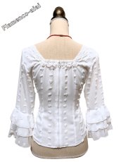 画像6: ブラウス、ビック立体水玉、ホワイト (6)