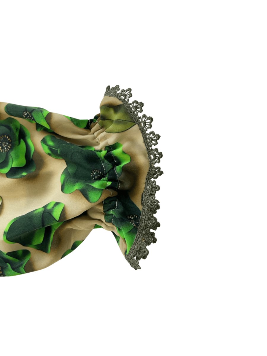 画像4: ブラウス、フラワー、グリーン (4)