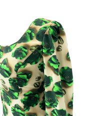 画像2: ブラウス、フラワー、グリーン (2)