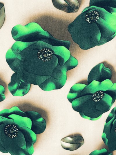 画像2: ブラウス、フラワー、グリーン