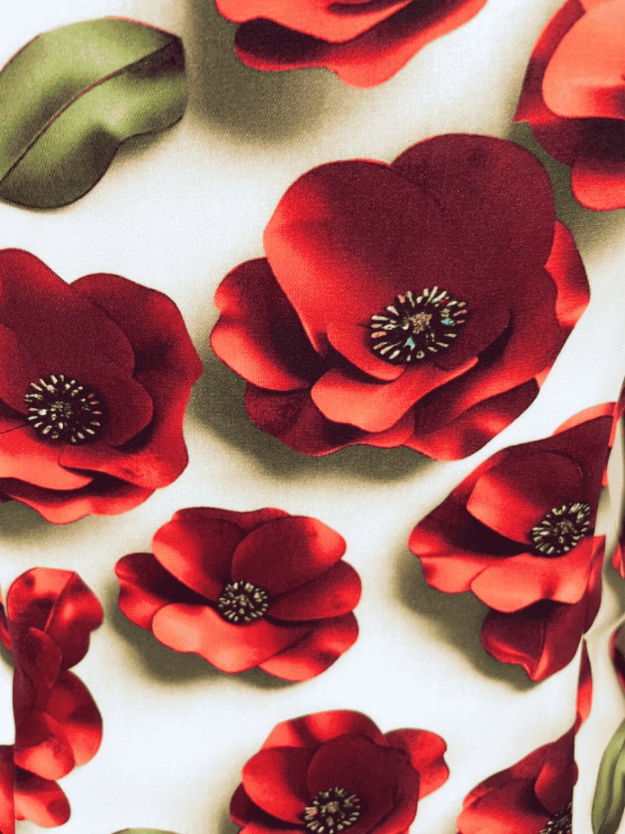 画像4: ブラウス、フラワー、オレンジ (4)