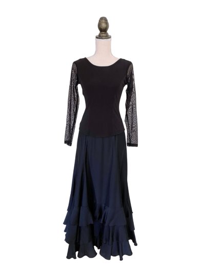 画像1: ニット素材・かぶりブラウス_袖口ノーフリル