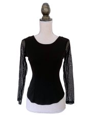 画像2: ニット素材・かぶりブラウス_袖口ノーフリル (2)