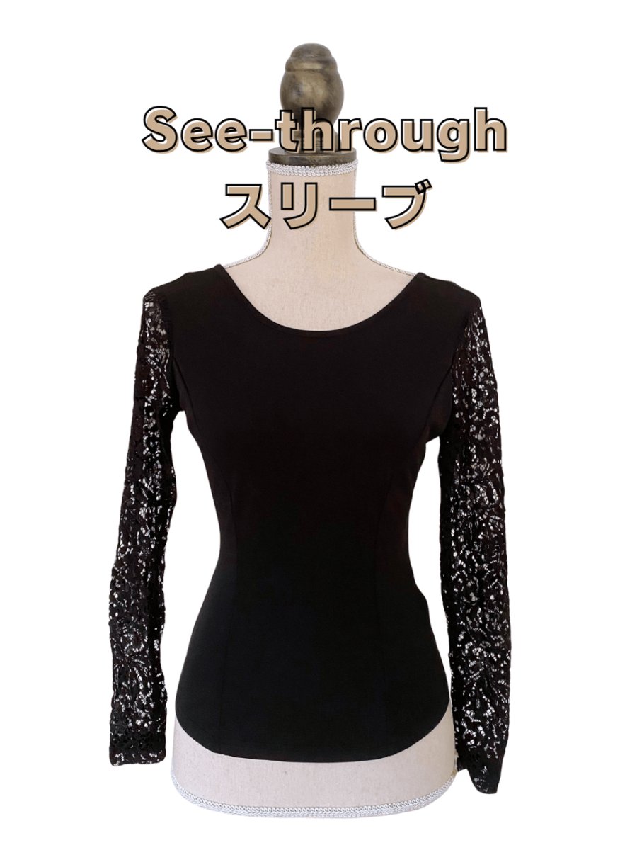 画像1: 《即納品》ニット素材・かぶりブラウス_袖口ノーフリル、Mサイズ (1)