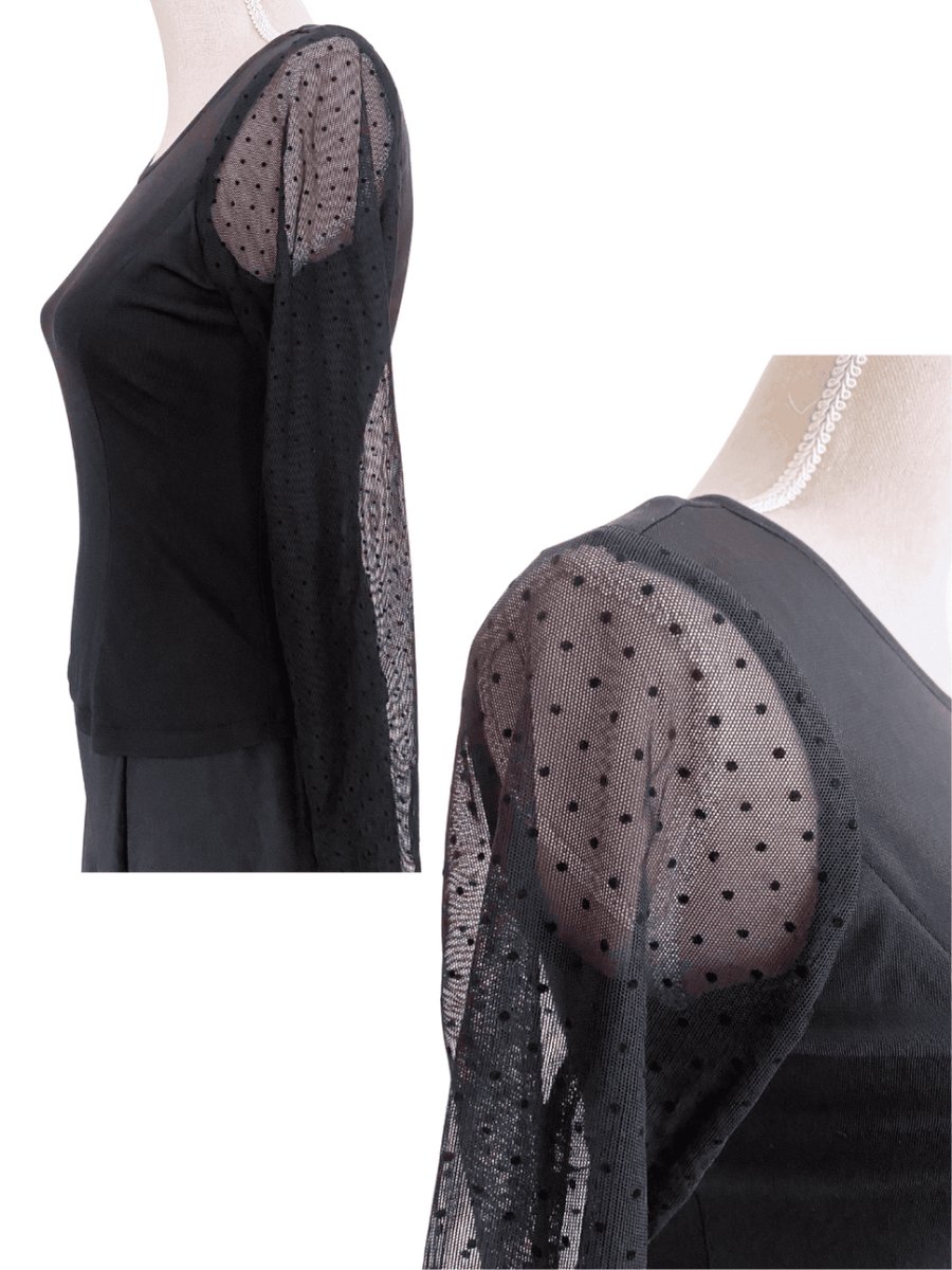 画像3: ニット素材・かぶりブラウス_袖口ノーフリル (3)