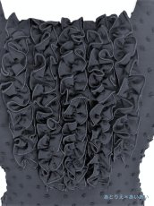 画像3: 在庫一掃SALE_ブラック、スクエア襟がかわいいBlouse (3)