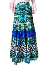 画像2: サンプル品、難あり、ティアードファルダ、1点物🎵　W72cm、丈98cm (2)