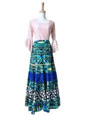 画像1: サンプル品、難あり、ティアードファルダ、1点物🎵　W72cm、丈98cm (1)