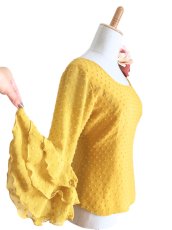 画像3: 人気カラー🌸ブラウス、立体水玉、マスタード (3)