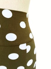 画像3: 〈即納品〉美☆ストレッチ・ファルダ、カーキ色DOT (3)