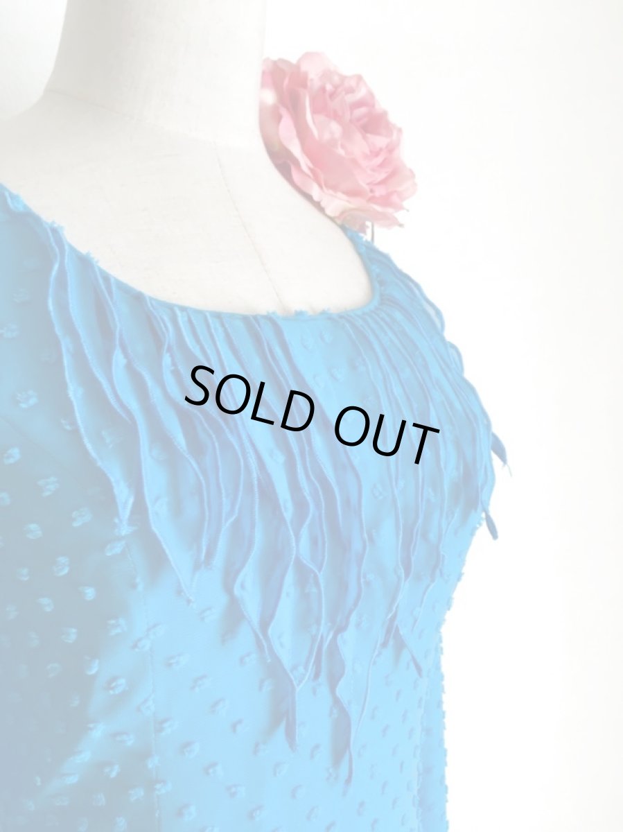 画像7: ブラウス、ブルー（他色でも作製できます） (7)