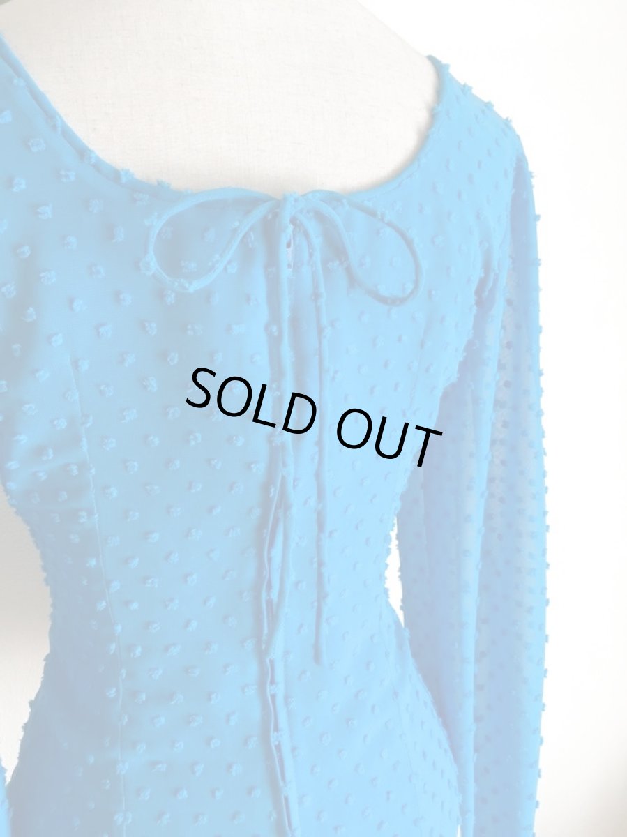 画像10: ブラウス、ブルー（他色でも作製できます） (10)