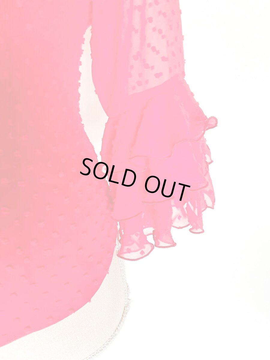 画像2: ブラウス、ローズピンク（ワインレッド） (2)