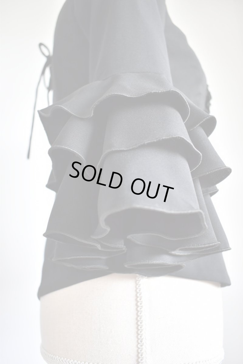 画像7: フロントフリル、フリル3段、ブラック (7)