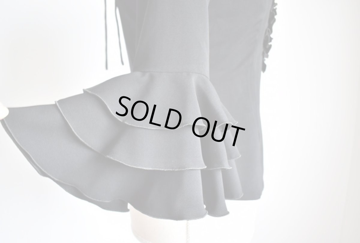 画像6: フロントフリル、フリル3段、ブラック (6)