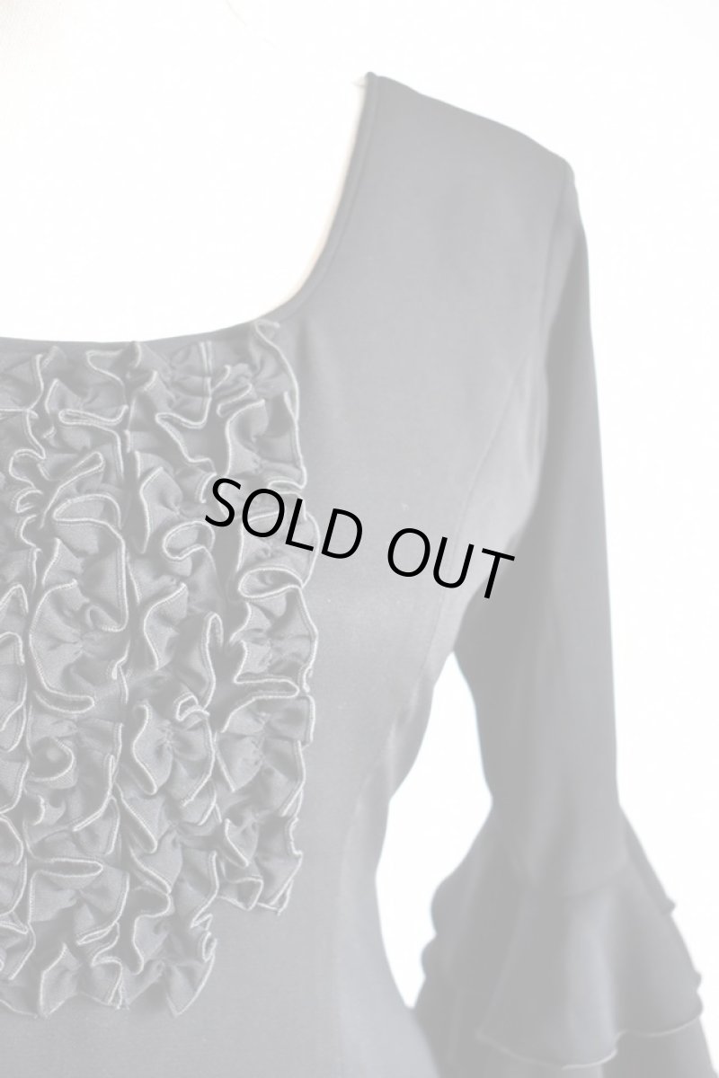 画像3: フロントフリル、フリル3段、ブラック (3)