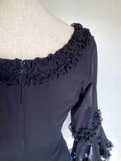 画像4: 《即納品》ブラックシフォンのブラウス (4)
