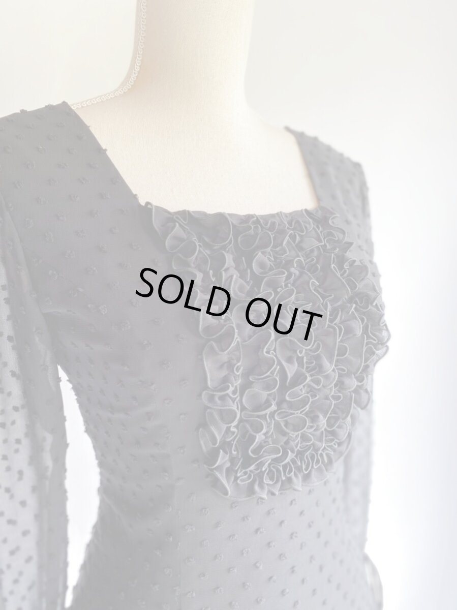 画像4: 在庫処分SALEブラウス、ブラック (4)