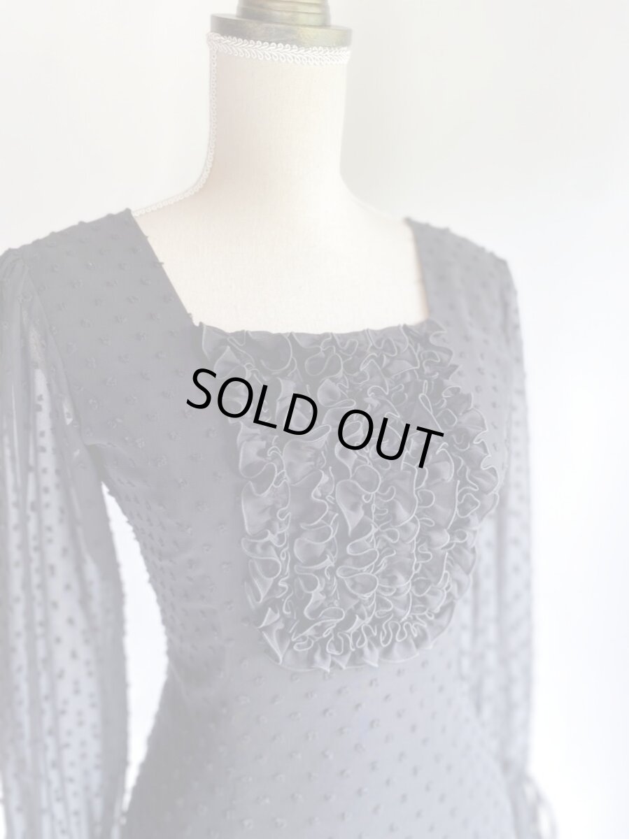 画像2: 在庫処分SALEブラウス、ブラック (2)