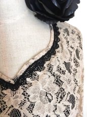 画像3: 在庫一掃SALE◎ベージュレース×ブラック、Lサイズ (3)