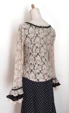 画像7: 在庫一掃SALE◎ベージュレース×ブラック、Lサイズ (7)