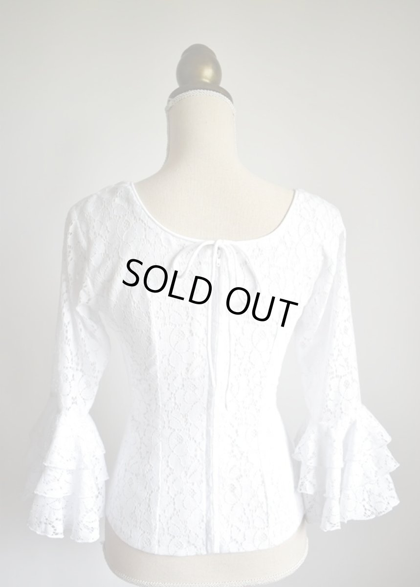 画像9: SALE‗バラモチーフ、レース、ホワイト (9)