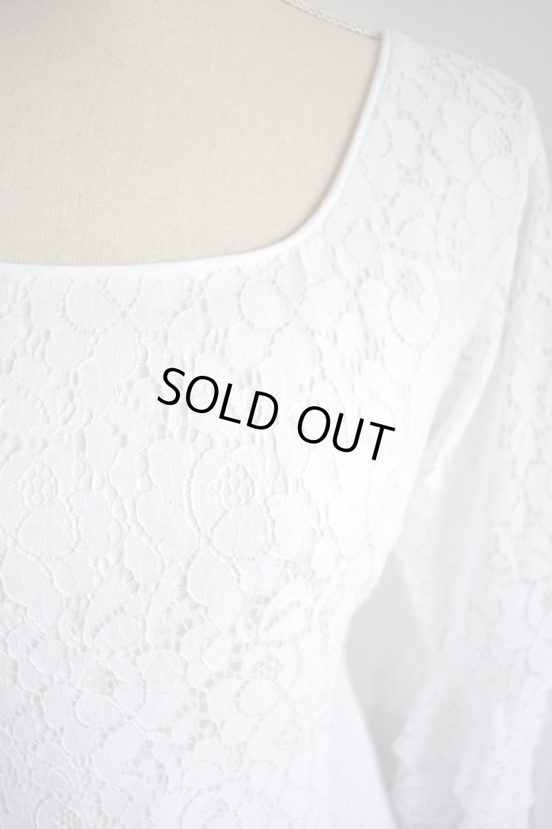 画像3: SALE‗バラモチーフ、レース、ホワイト (3)