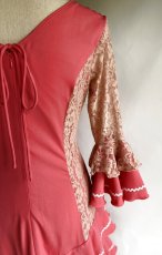 画像12: 《即納品》コーラルピンクのワンピースドレス (12)