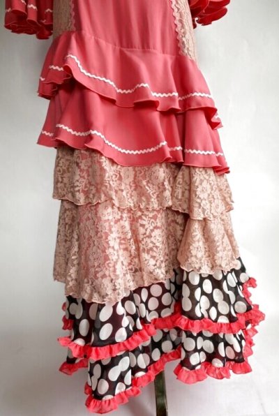 画像3: 《即納品》コーラルピンクのワンピースドレス