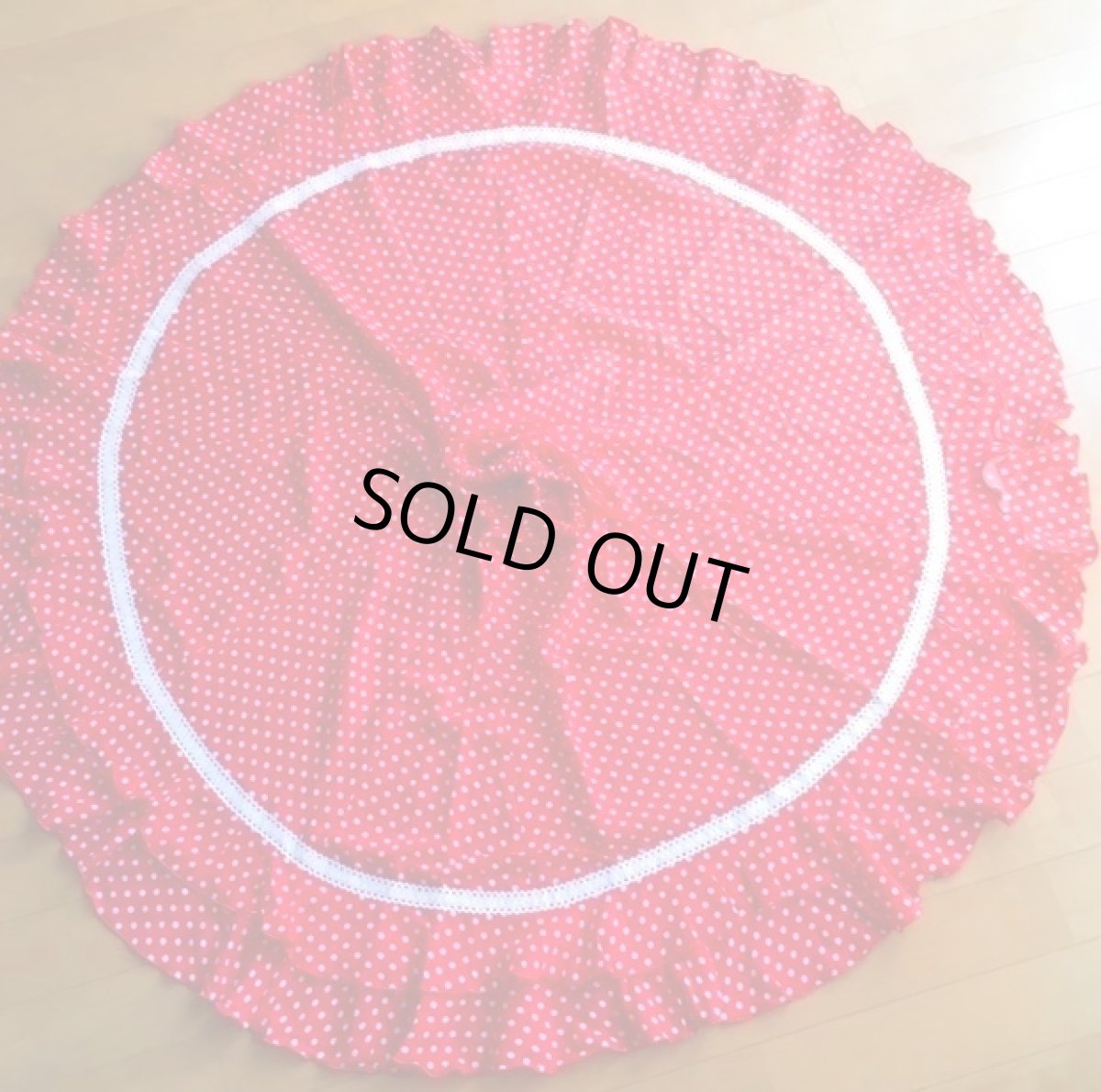 画像5: 《即納品》女児用ファルダ、フリル2段、レッド丈70cm (5)