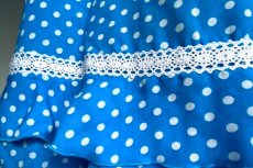 画像4: 《即納品》女児用ファルダ、フリル2段、ブルー、丈70cm (4)