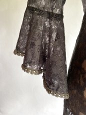画像4: 《即納品》フラメンコ・チュニック、レース、グレー (4)