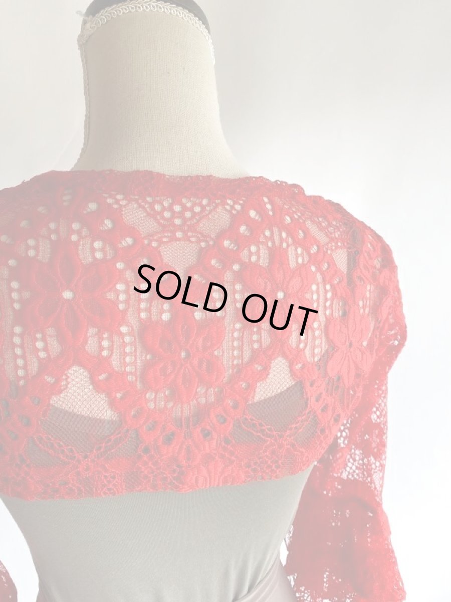 画像4: ショルダーボレロ、レース生地 (4)