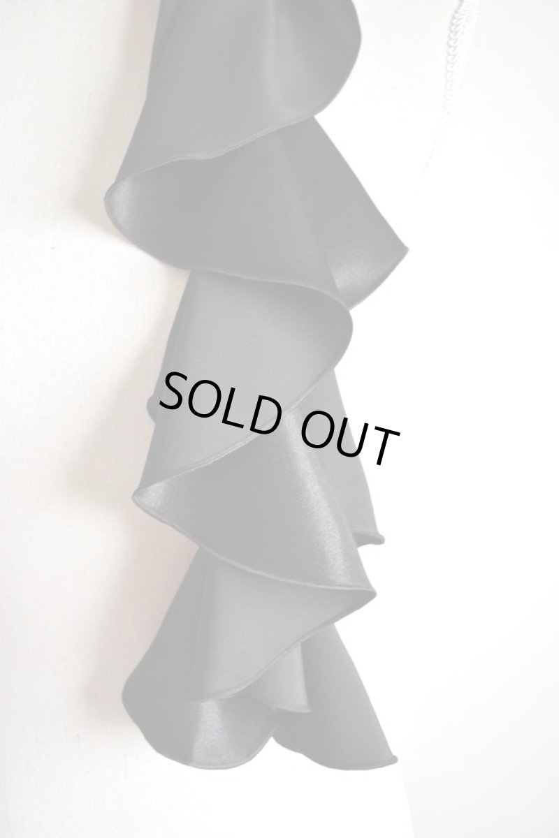 画像3: スカーフ、スパイラル、サテン生地、ブラック (3)